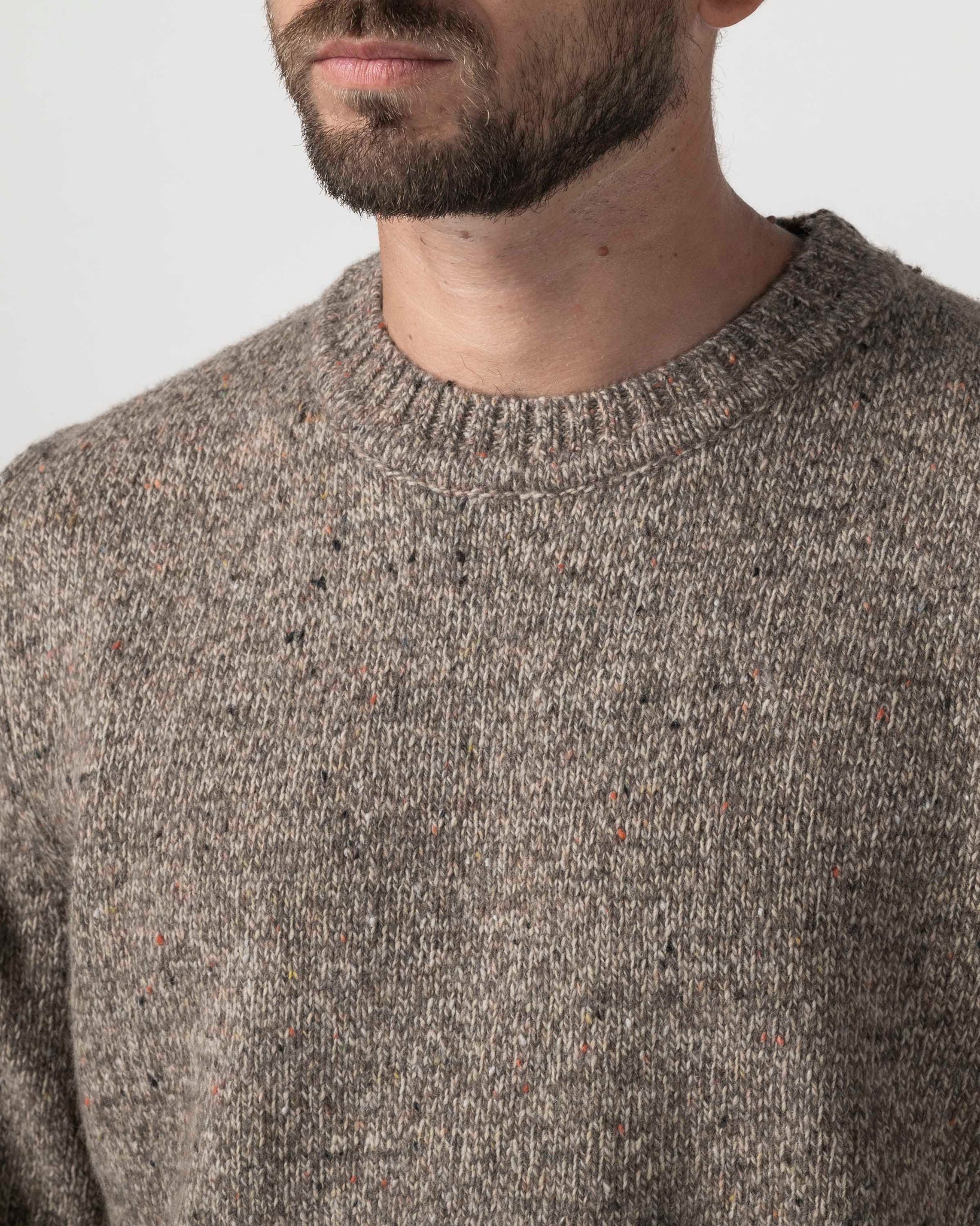 PULLOVER MISTO LANA BOTTONATO
