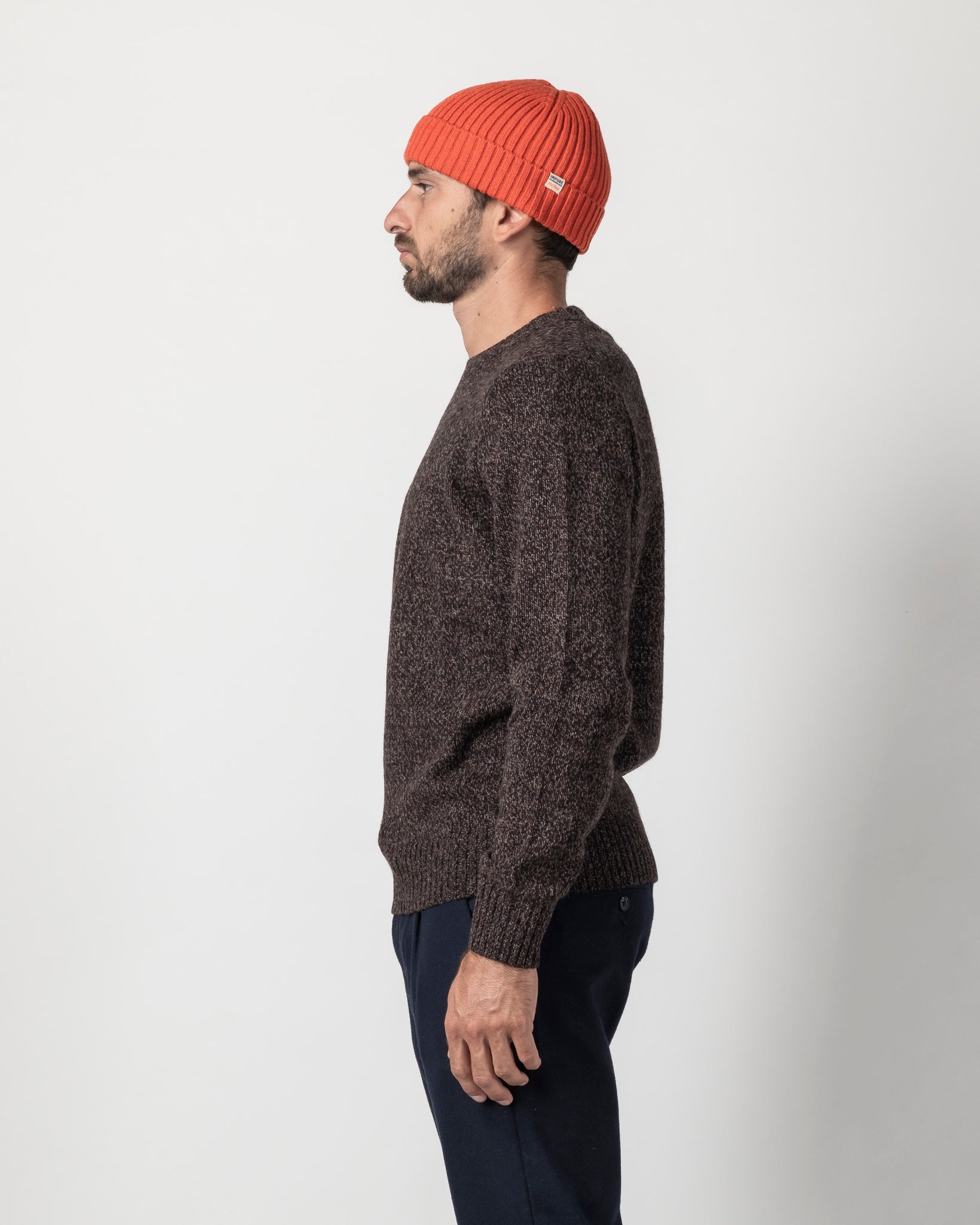 PULLOVER GIROCOLLO IN MOULINE'