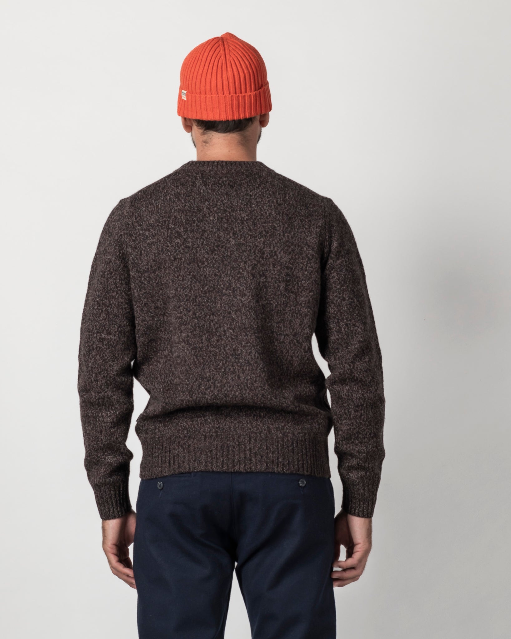 PULLOVER GIROCOLLO IN MOULINE'