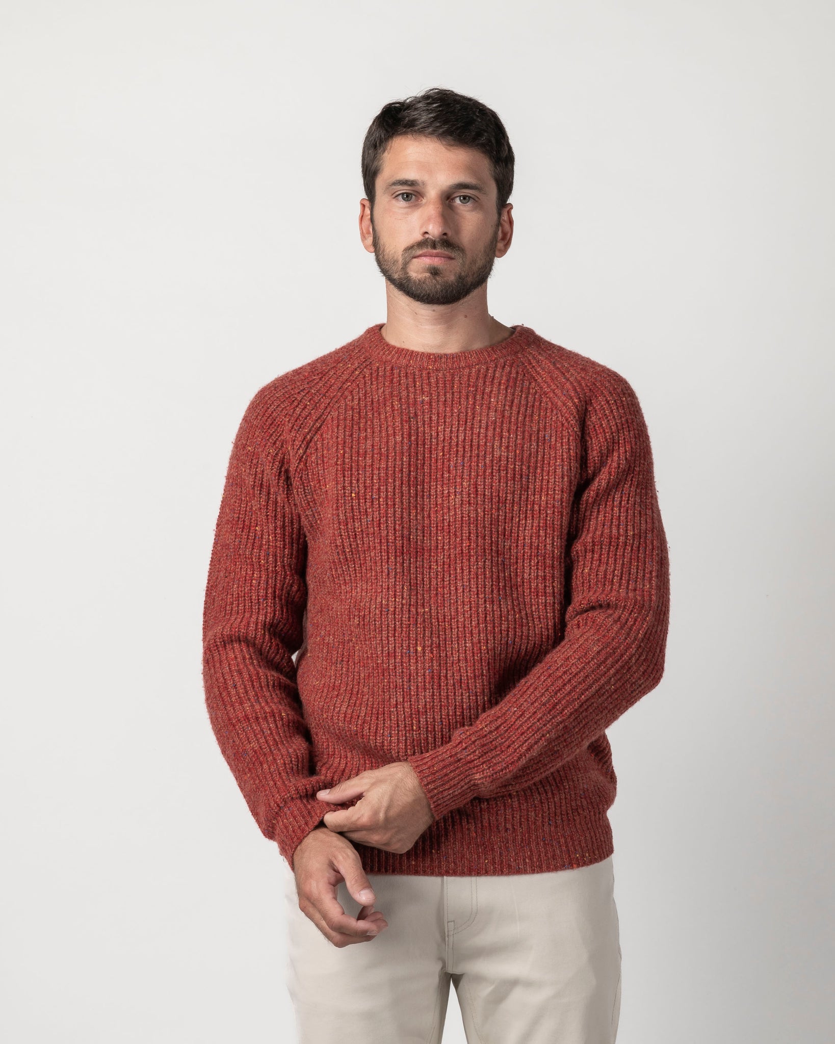 PULLOVER COSTA INGLESE MISTO LANA BOTTONATO