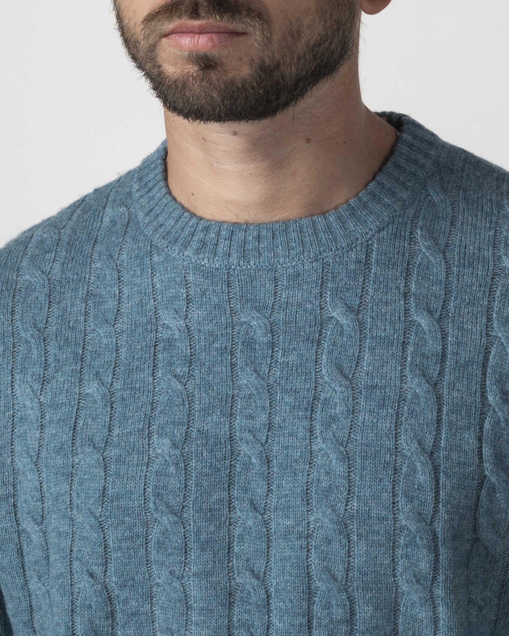 PULLOVER TRECCE MISTO LANA