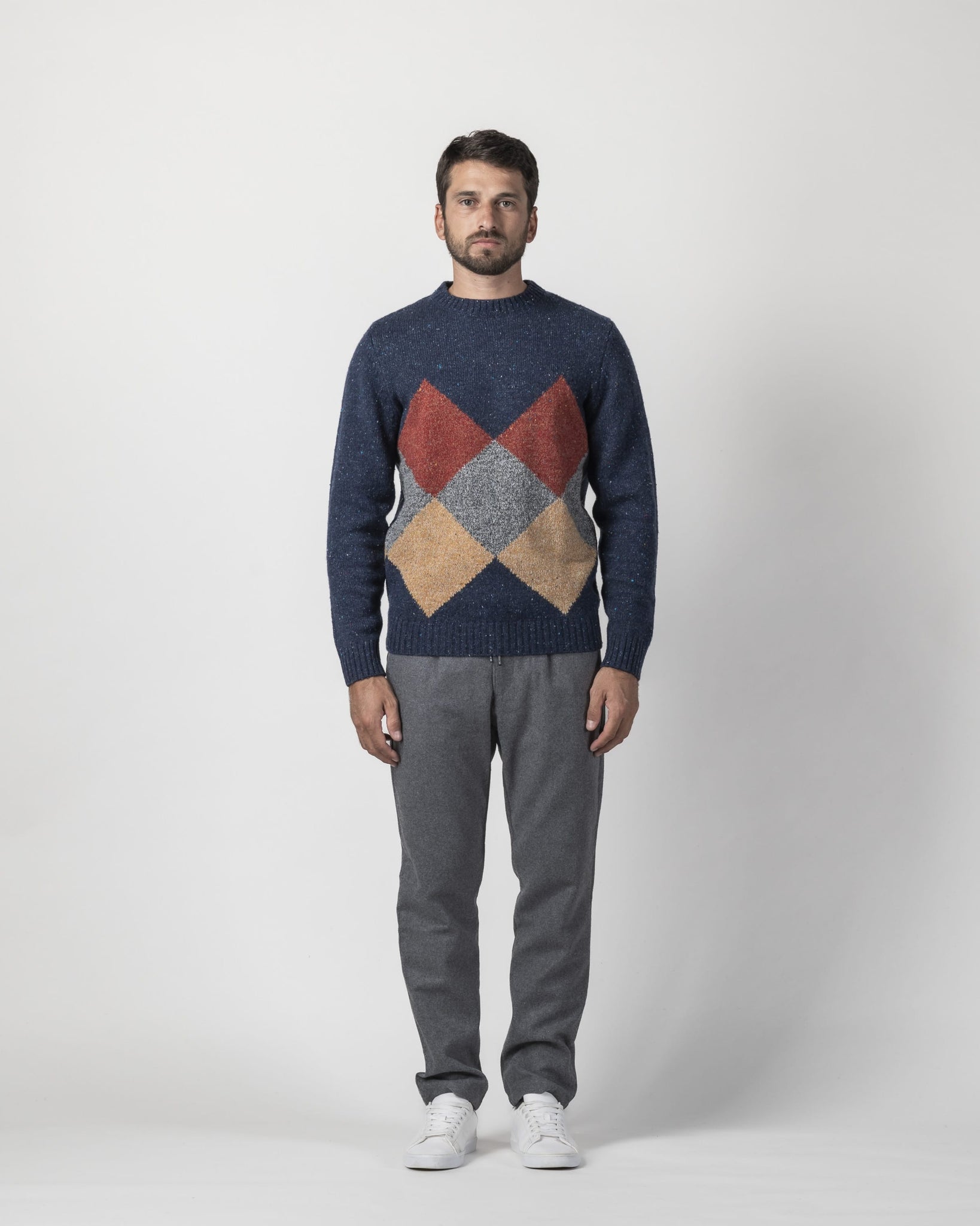 PULLOVER DISEGNO GEOMETRICO SOLO FORNTE