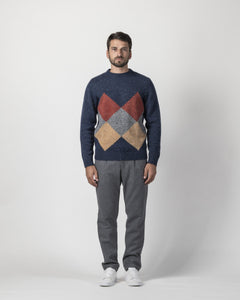 PULLOVER DISEGNO GEOMETRICO SOLO FORNTE