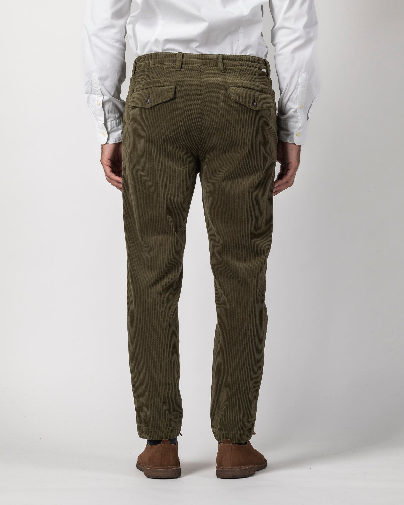 CHINO LONG CROPPED VELLUTTO A COSTE