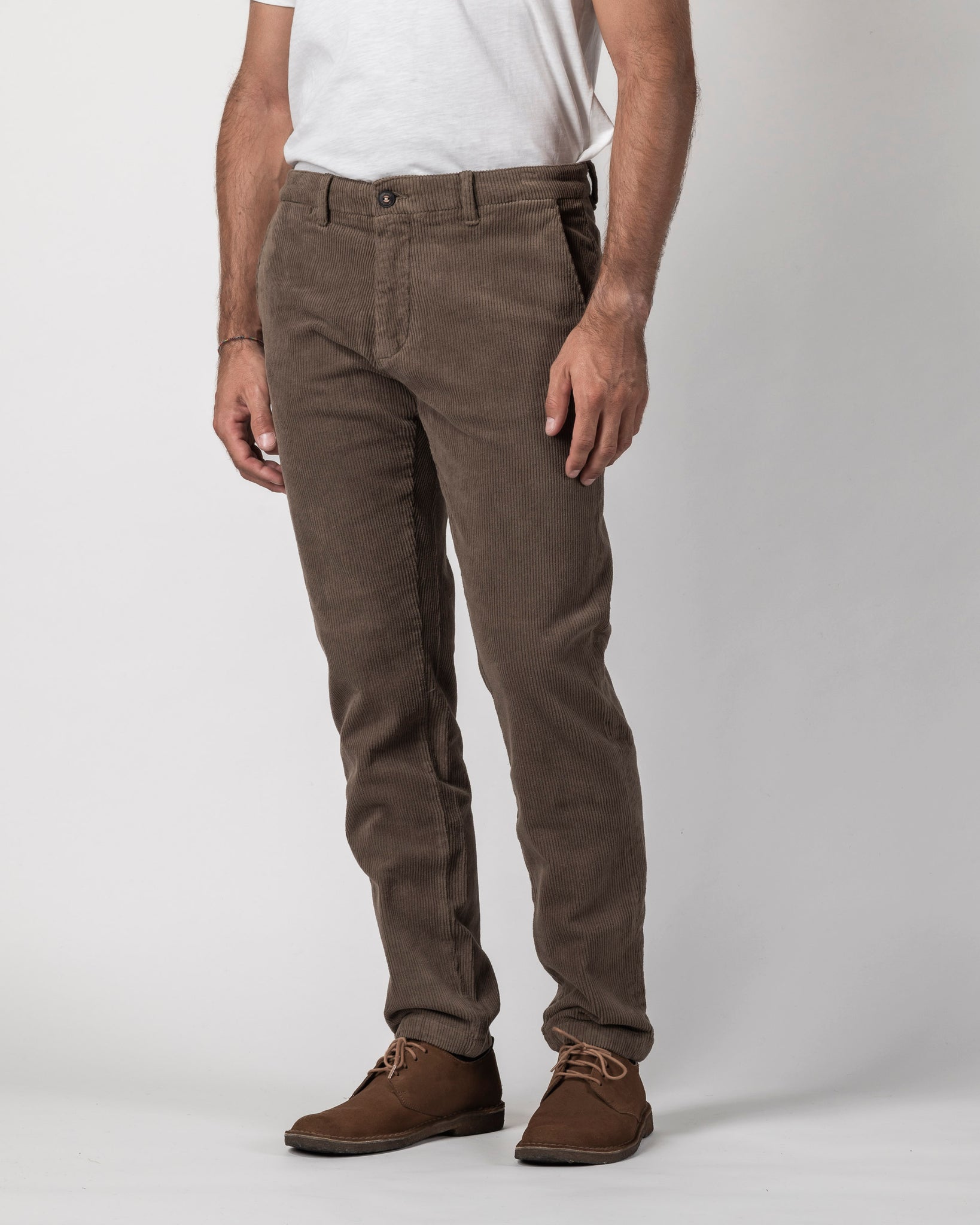 CHINO LONG SLIM VELLUTO A COSTE