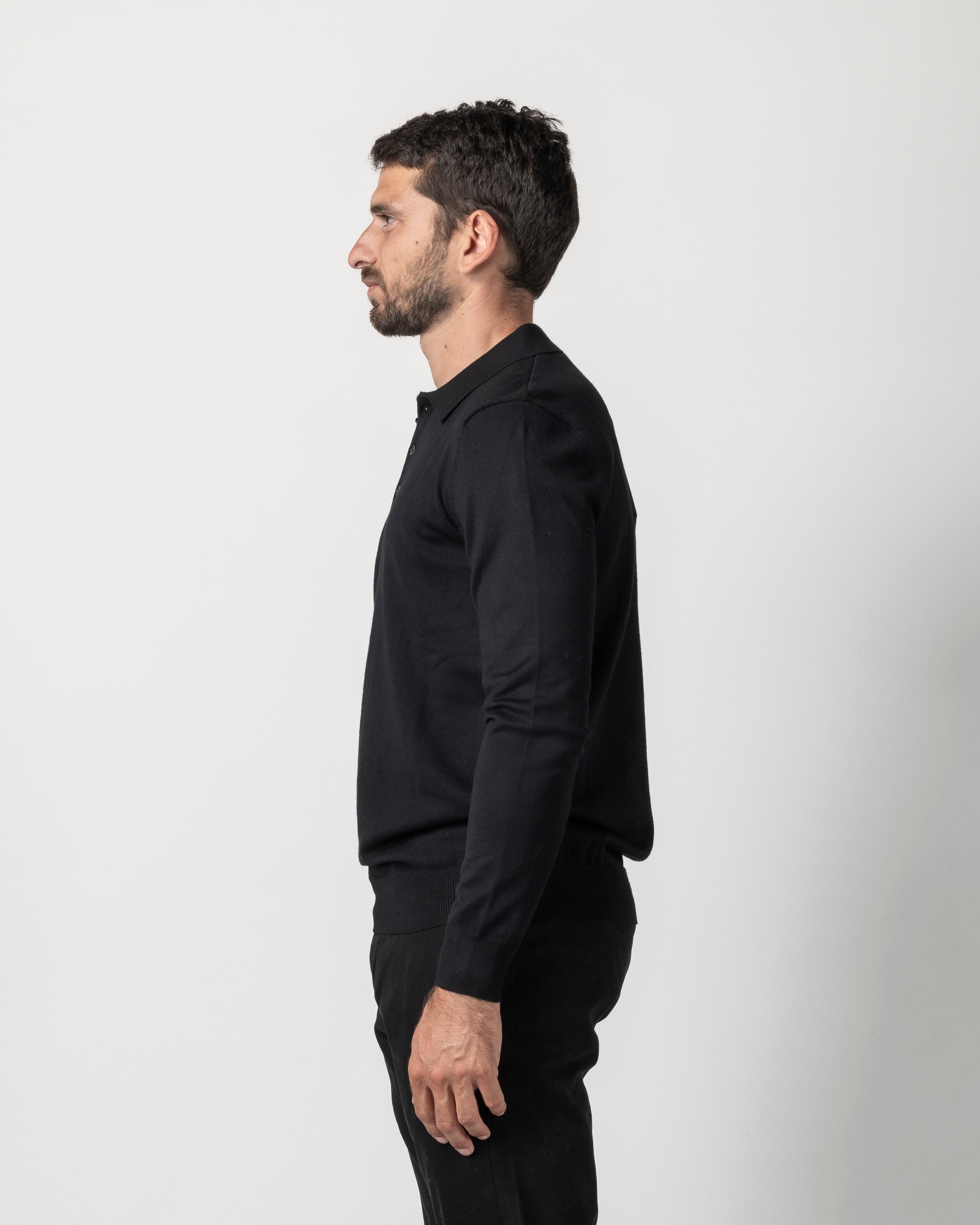 LONG SLEEVE VISCOSE POLO
