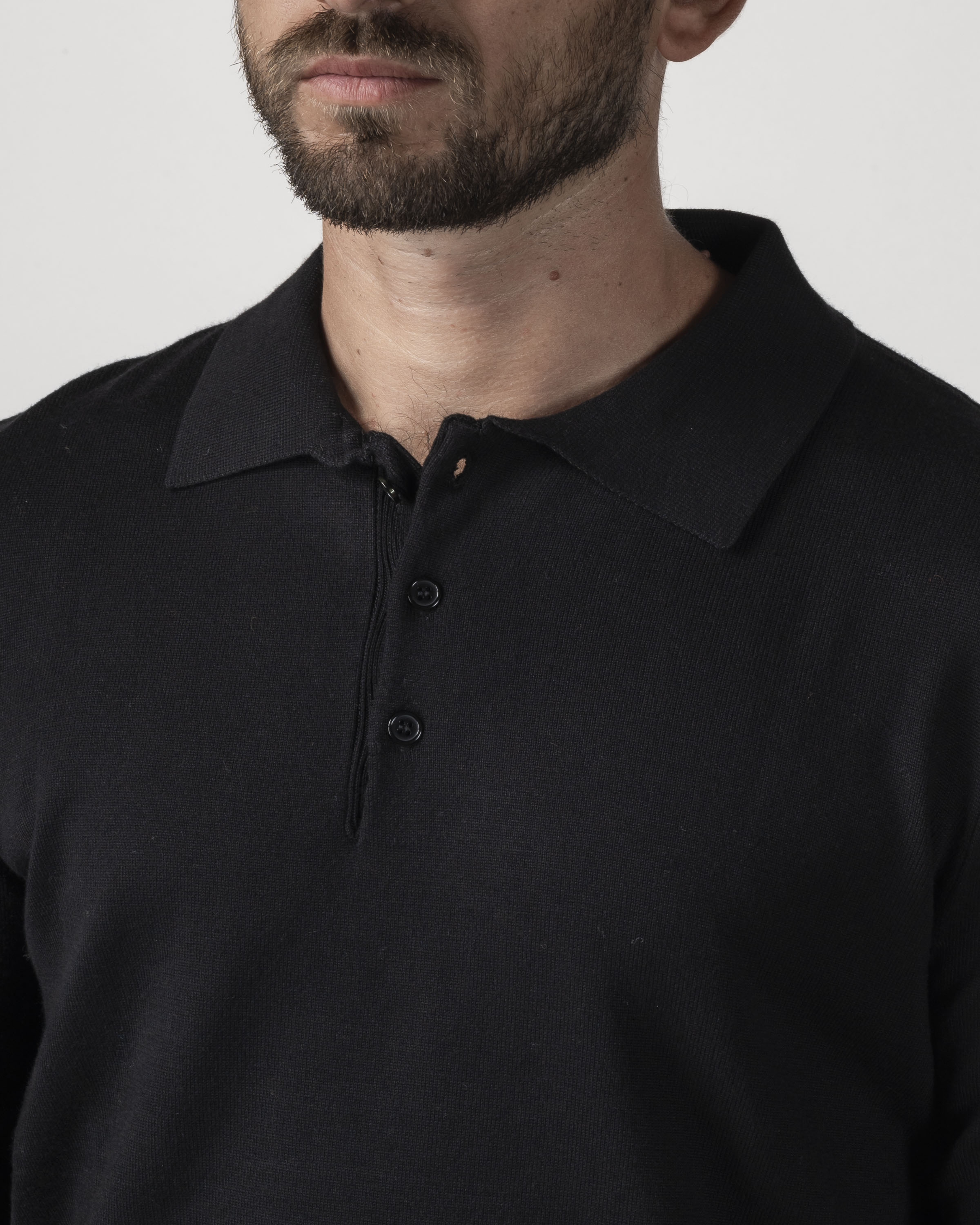LONG SLEEVE VISCOSE POLO