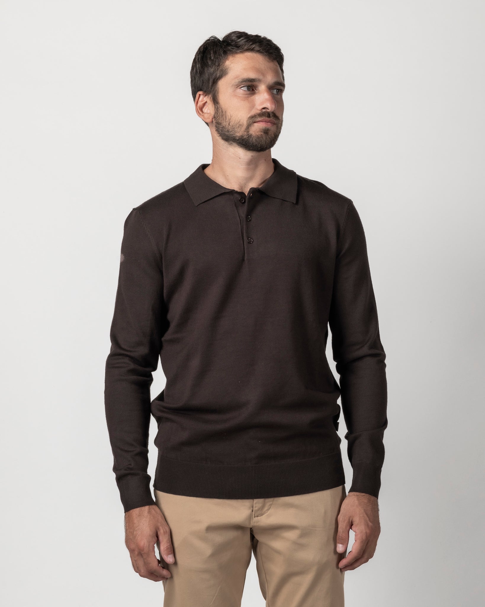 POLO MANICA LUNGA IN VISCOSA