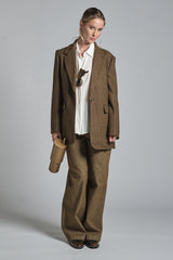 JULIA BLAZER 1 BUTTON IN MIXED WOOL