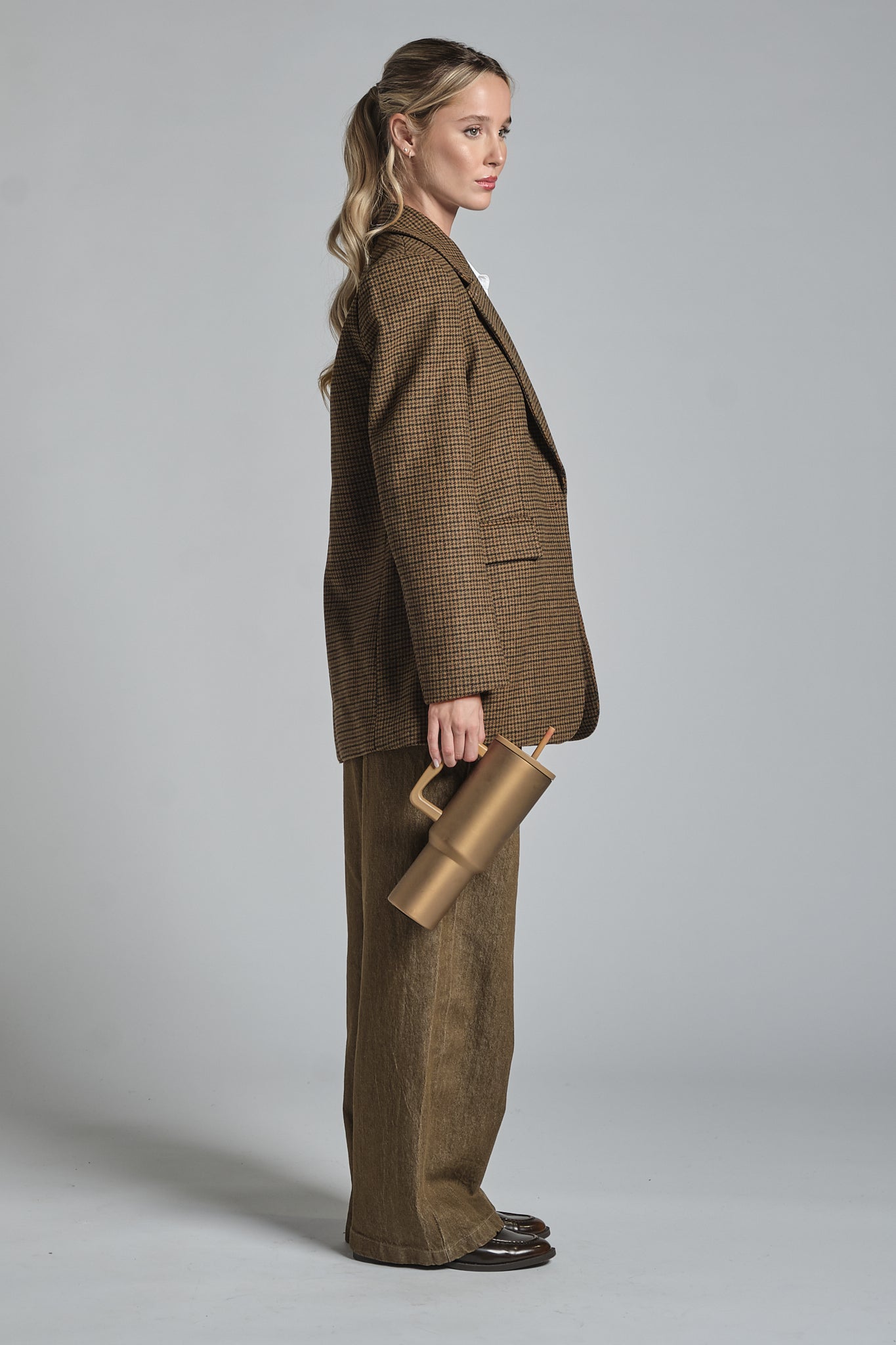 JULIA BLAZER 1 BUTTON IN MIXED WOOL
