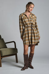 AMIRA DRESS SHIRT NECK IN MISXED MODAL