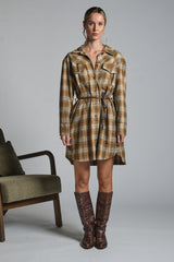 AMIRA DRESS SHIRT NECK IN MISXED MODAL