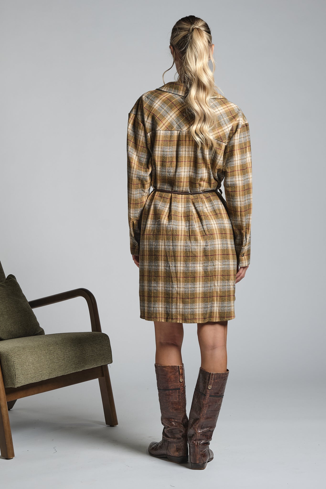 AMIRA DRESS SHIRT NECK IN MISXED MODAL