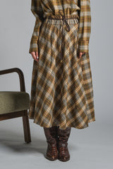 ZELIE LONG SKIRT IN MIXED COTTON