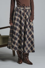 ZELIE LONG SKIRT IN MIXED COTTON