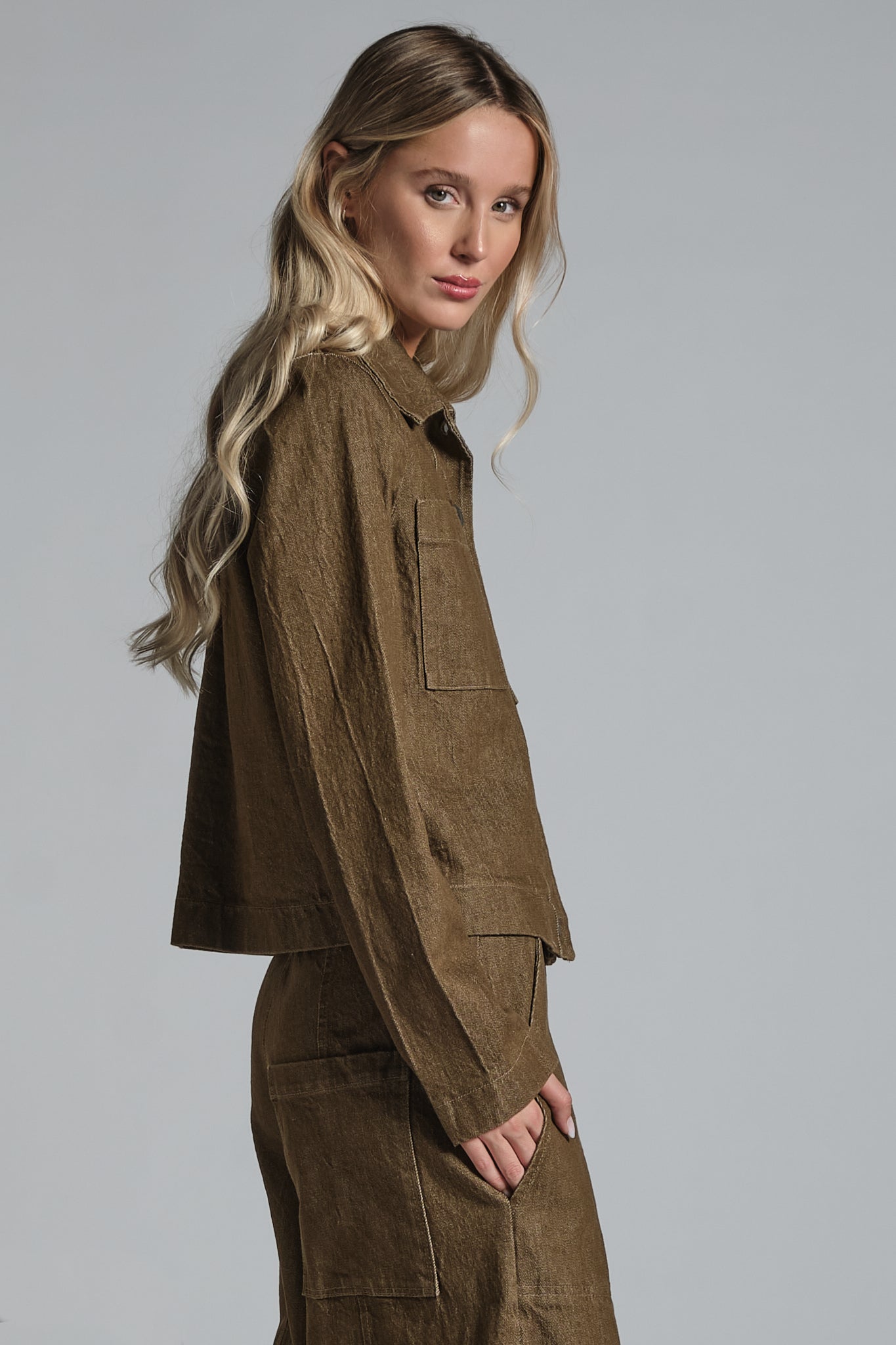 JASH SHORT JACKET IN TWILL STRETCH