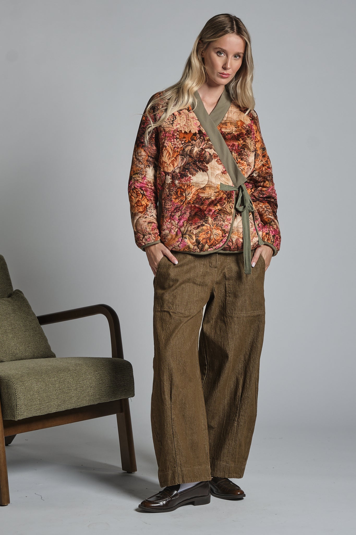 CLEO SHORT QUILTED JACKET IN COTTON STRETCH