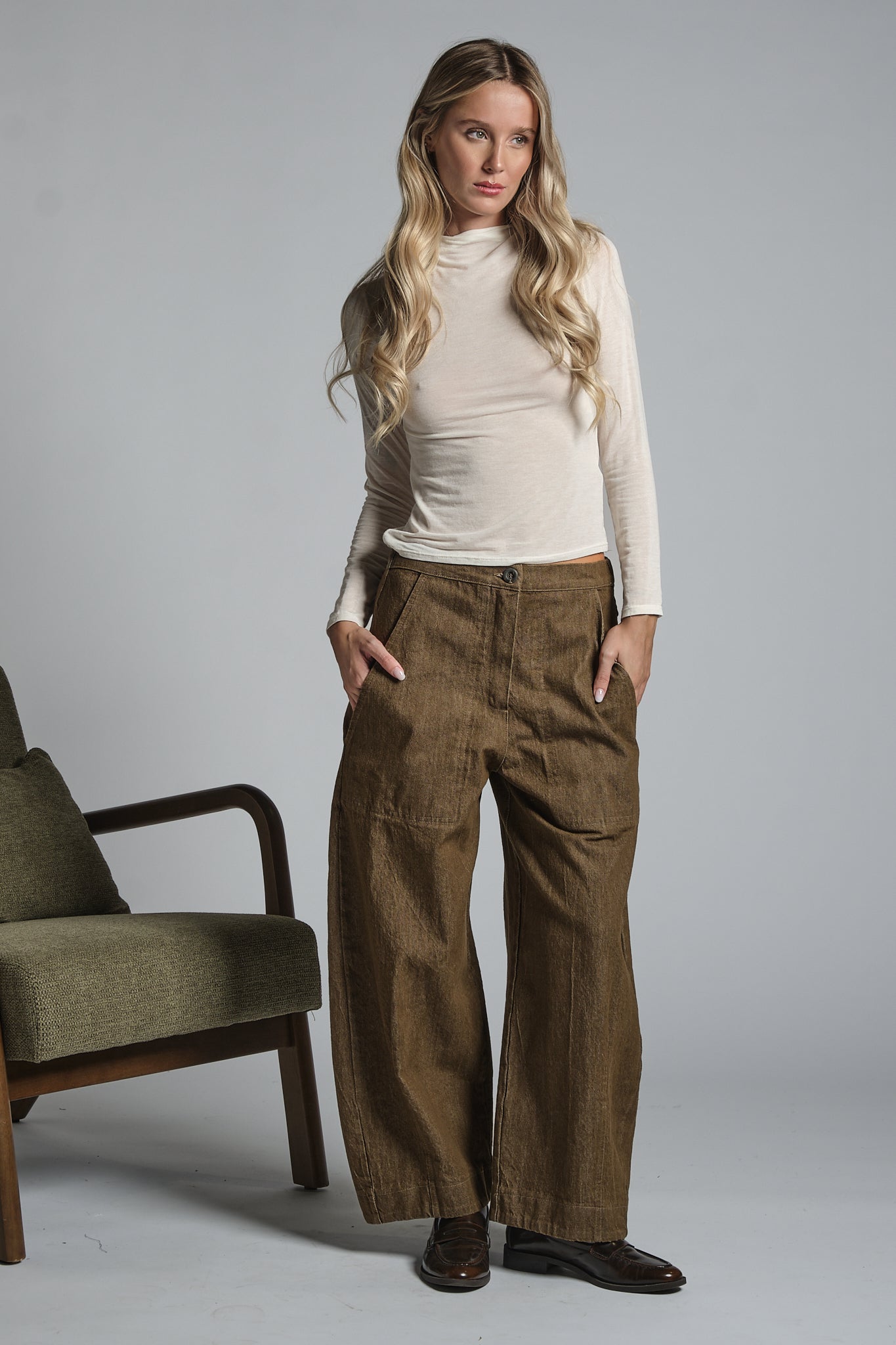 PRUE TROUSER IN TWILL STRETCH