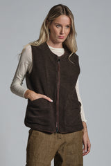 ARIANE GILET IN BOILED WOOL