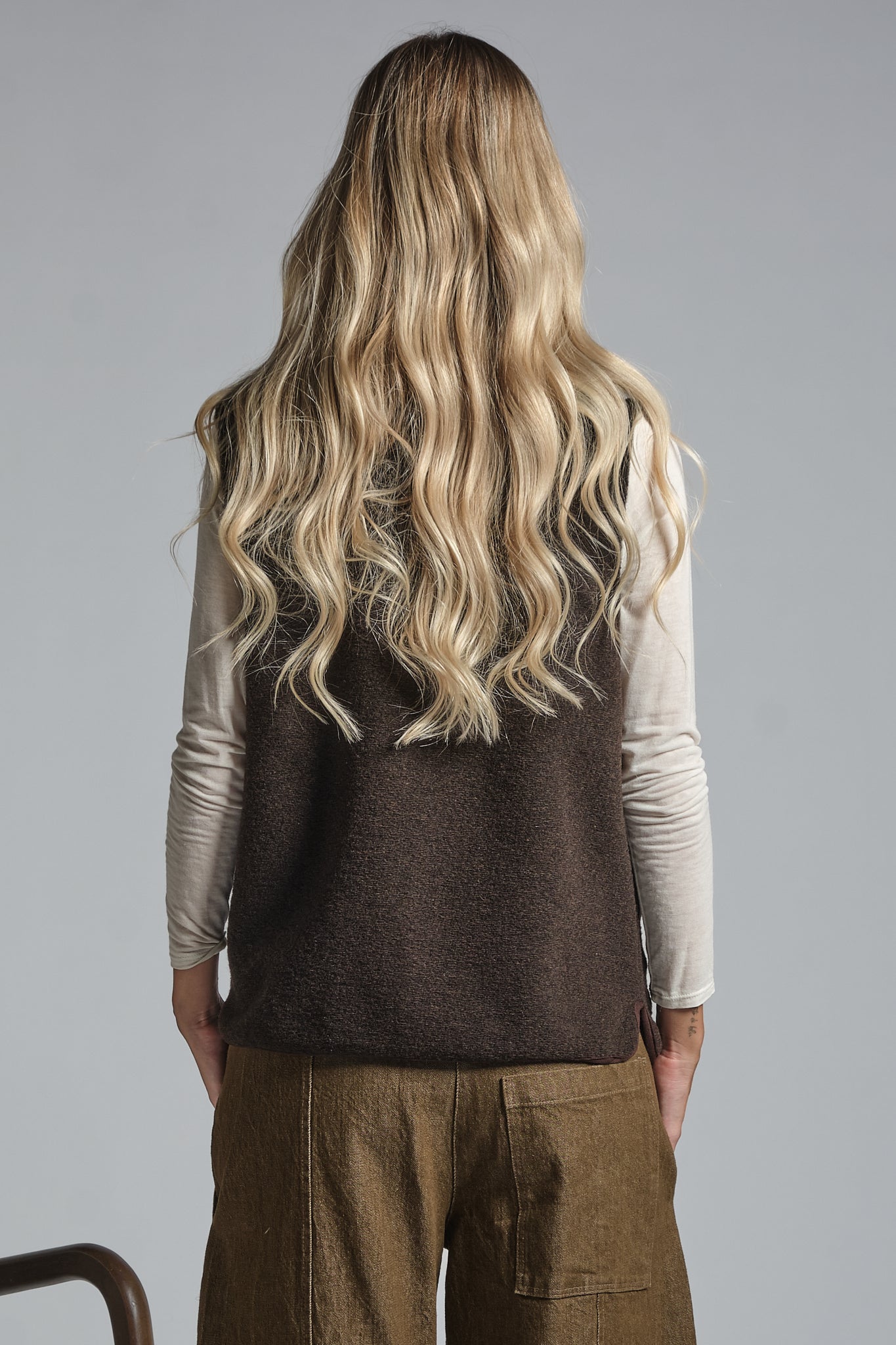 ARIANE GILET IN BOILED WOOL
