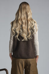 ARIANE GILET IN BOILED WOOL