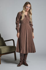 AMIRA DRESS SHIRT NECK IN MISXED MODAL
