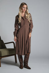 AMIRA DRESS SHIRT NECK IN MISXED MODAL