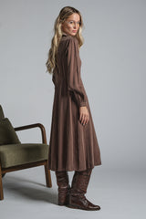 AMIRA DRESS SHIRT NECK IN MISXED MODAL