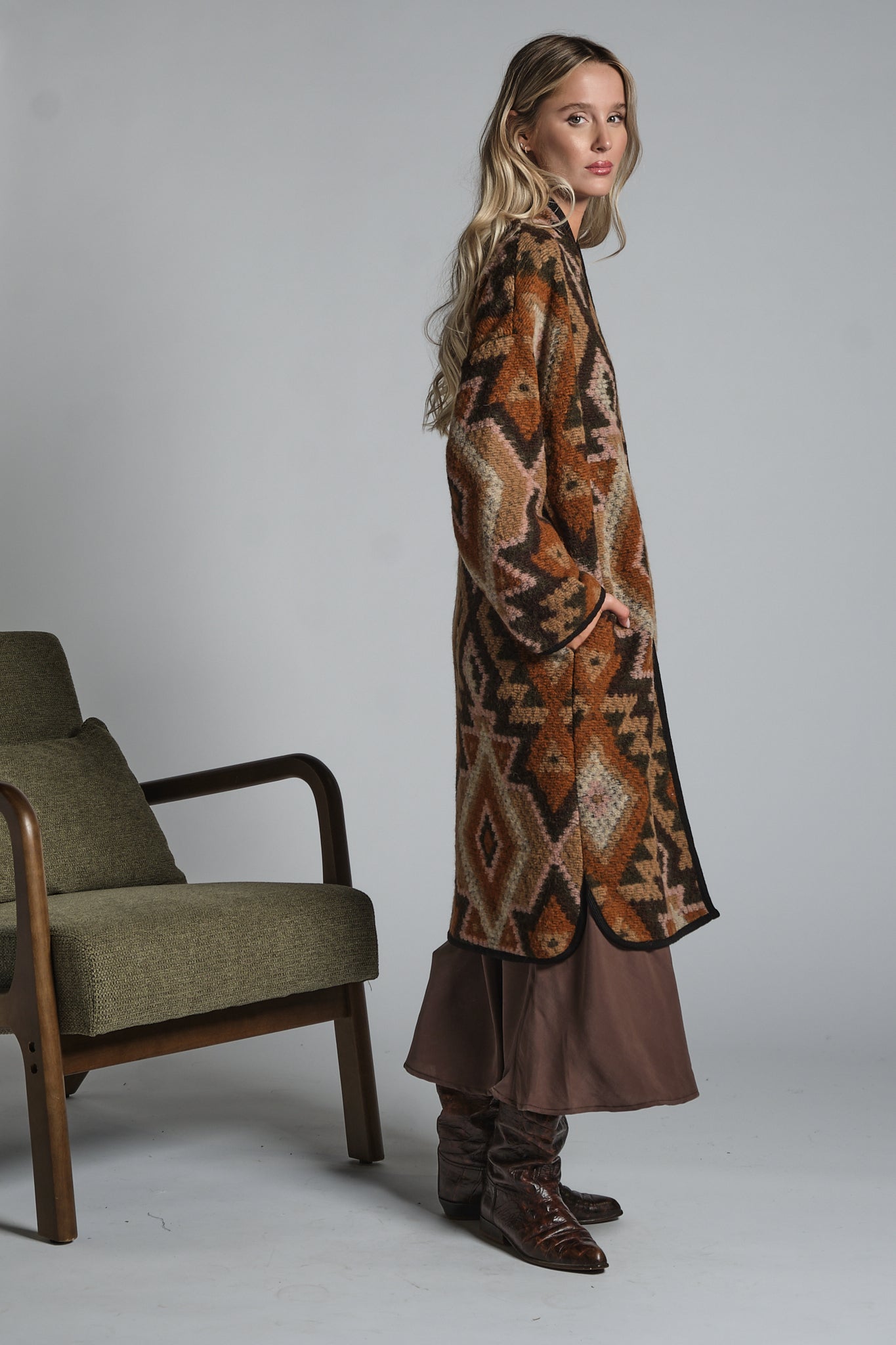 DIANE LONG COAT MIXED WOOL