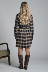 ABEL DRESS SHIRT NECK IN MIXED MODAL