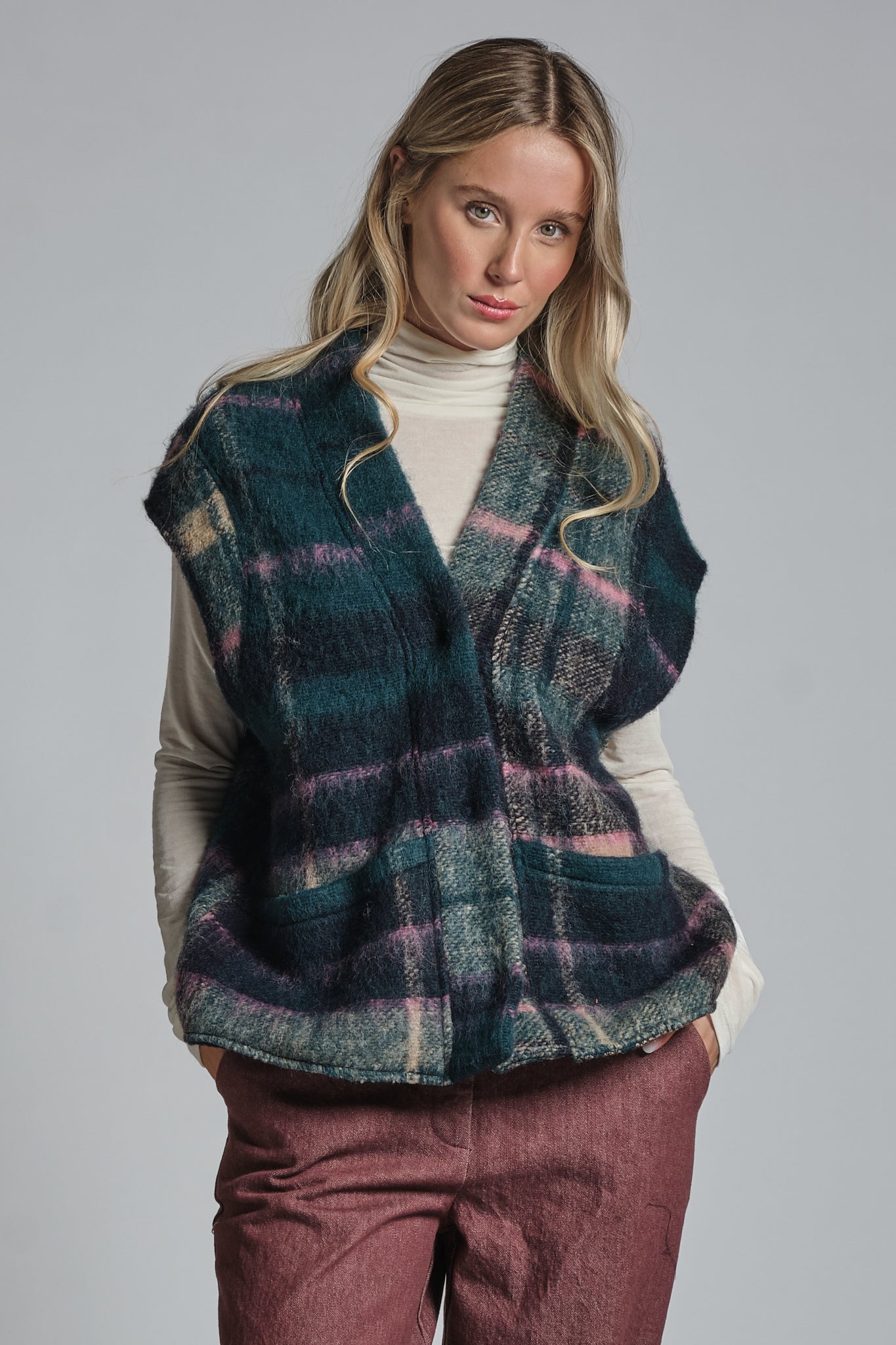 IVETTE GILET MIXED VIRGIN WOOL