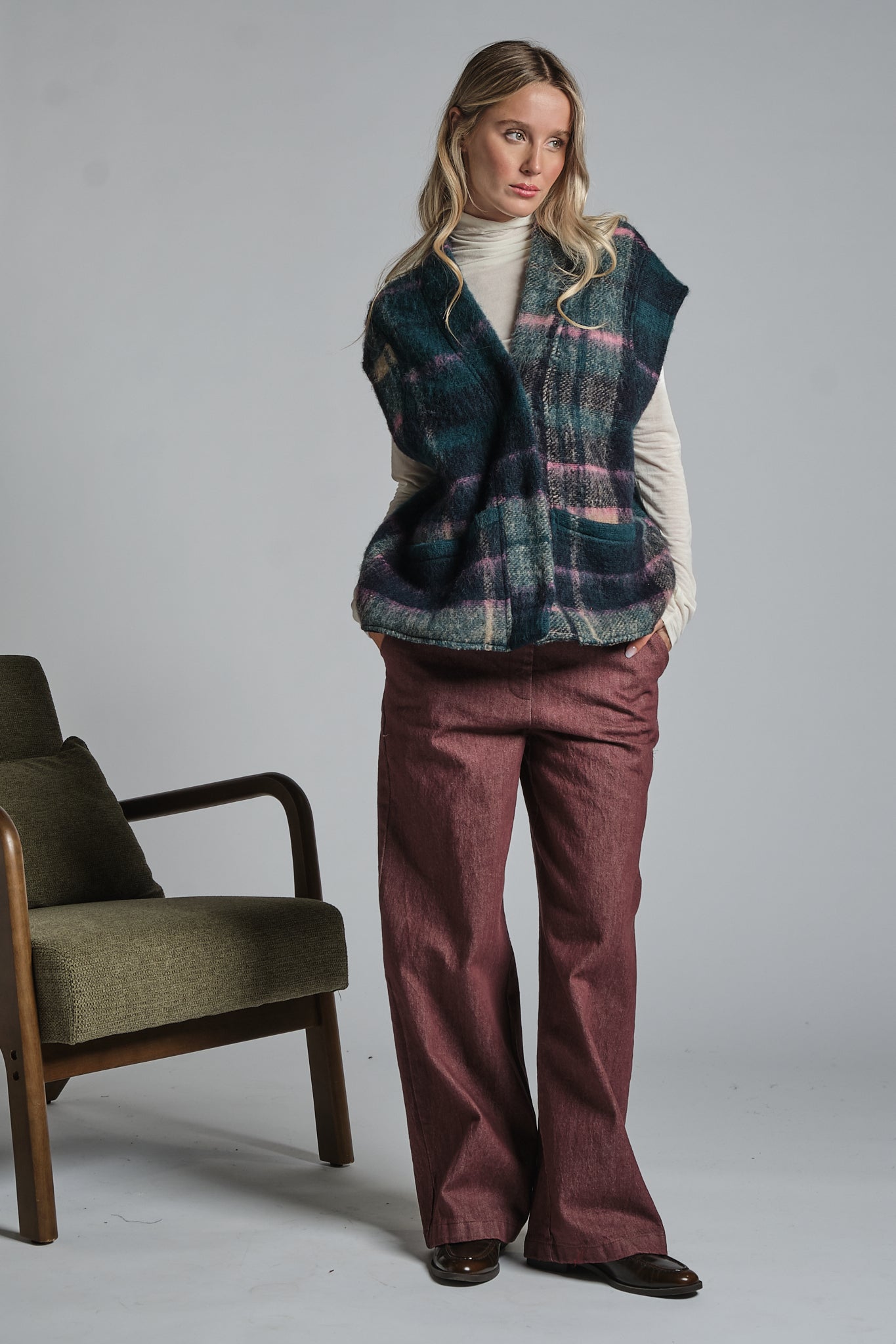 IVETTE GILET MIXED VIRGIN WOOL