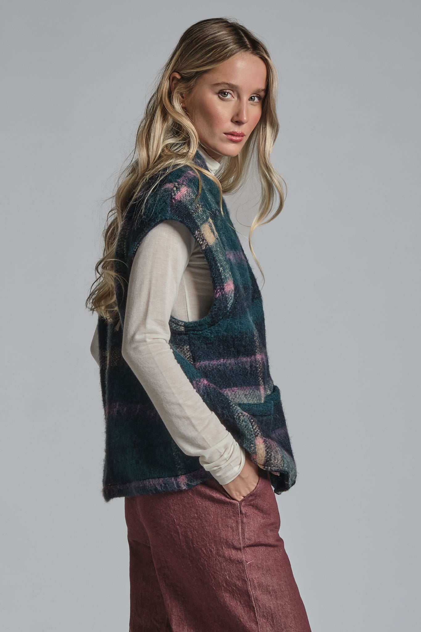 IVETTE GILET MIXED VIRGIN WOOL