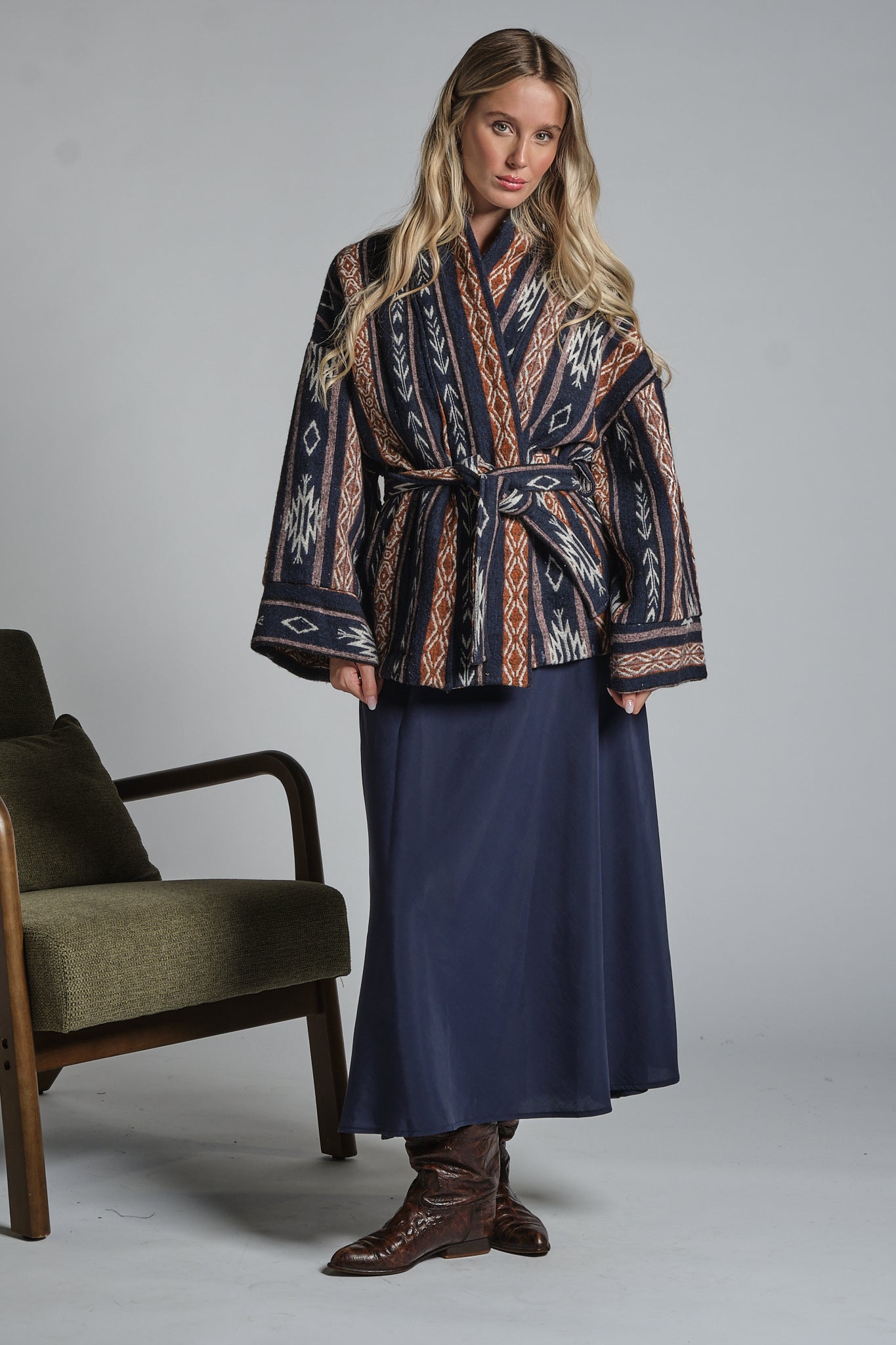 CLOUD KIMONO IN MIXED COTTON