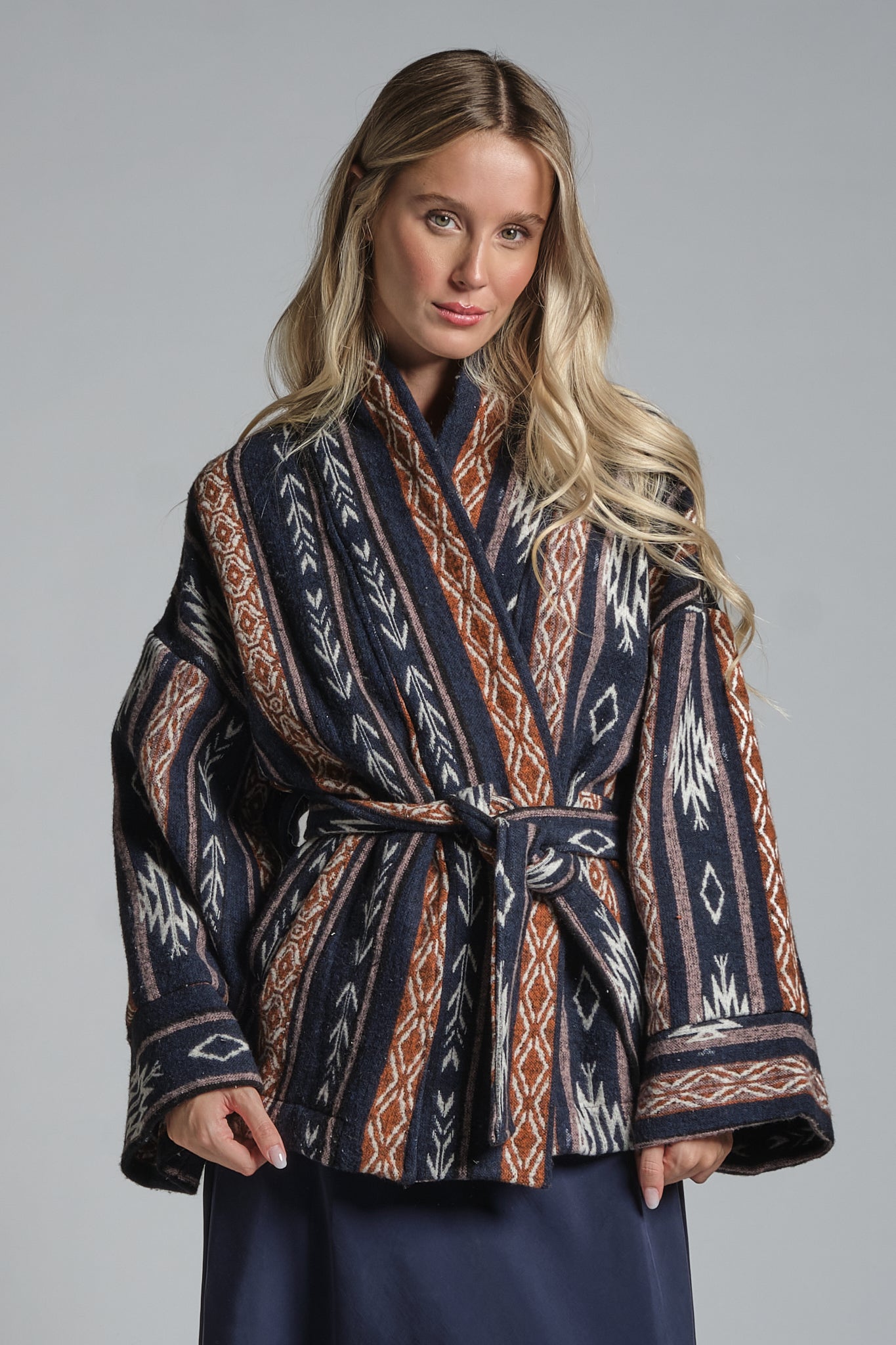 CLOUD KIMONO IN MIXED COTTON