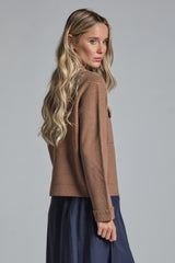 GALET SHIRT CARDIGAN IN MIXED WOOL