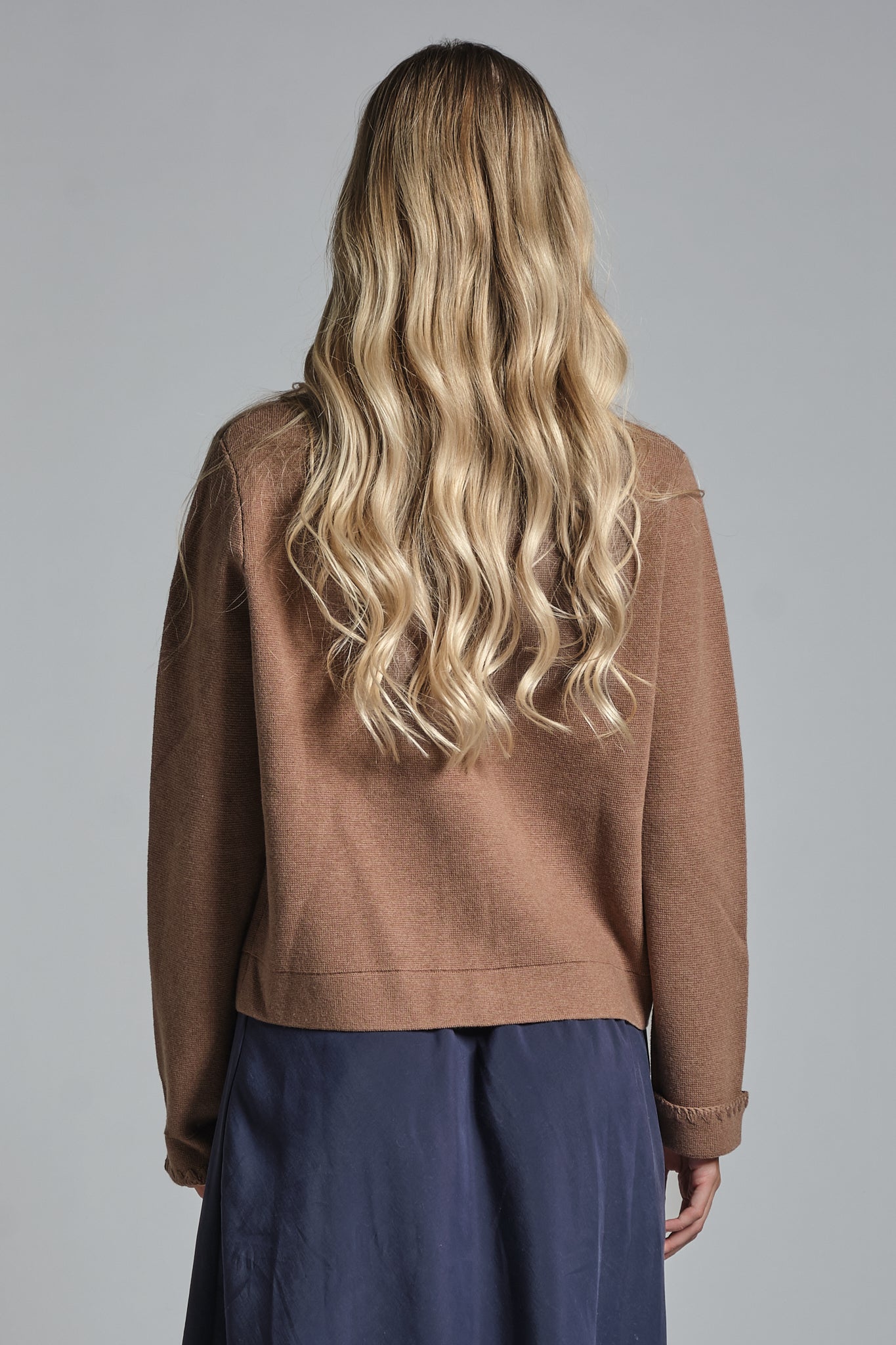 GALET SHIRT CARDIGAN IN MIXED WOOL