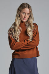 JEANNA SWEATER TURTLE NECK IN WOOL MERCERIZED
