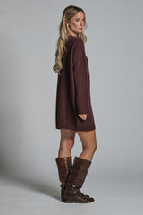 ALY ROUND NECK LONG IN LAMBSWOOL