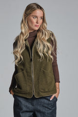 ARIANE GILET IN BOILED WOOL