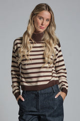 JEANNA SWEATER TURTLE NECK IN WOOL MERCERIZED