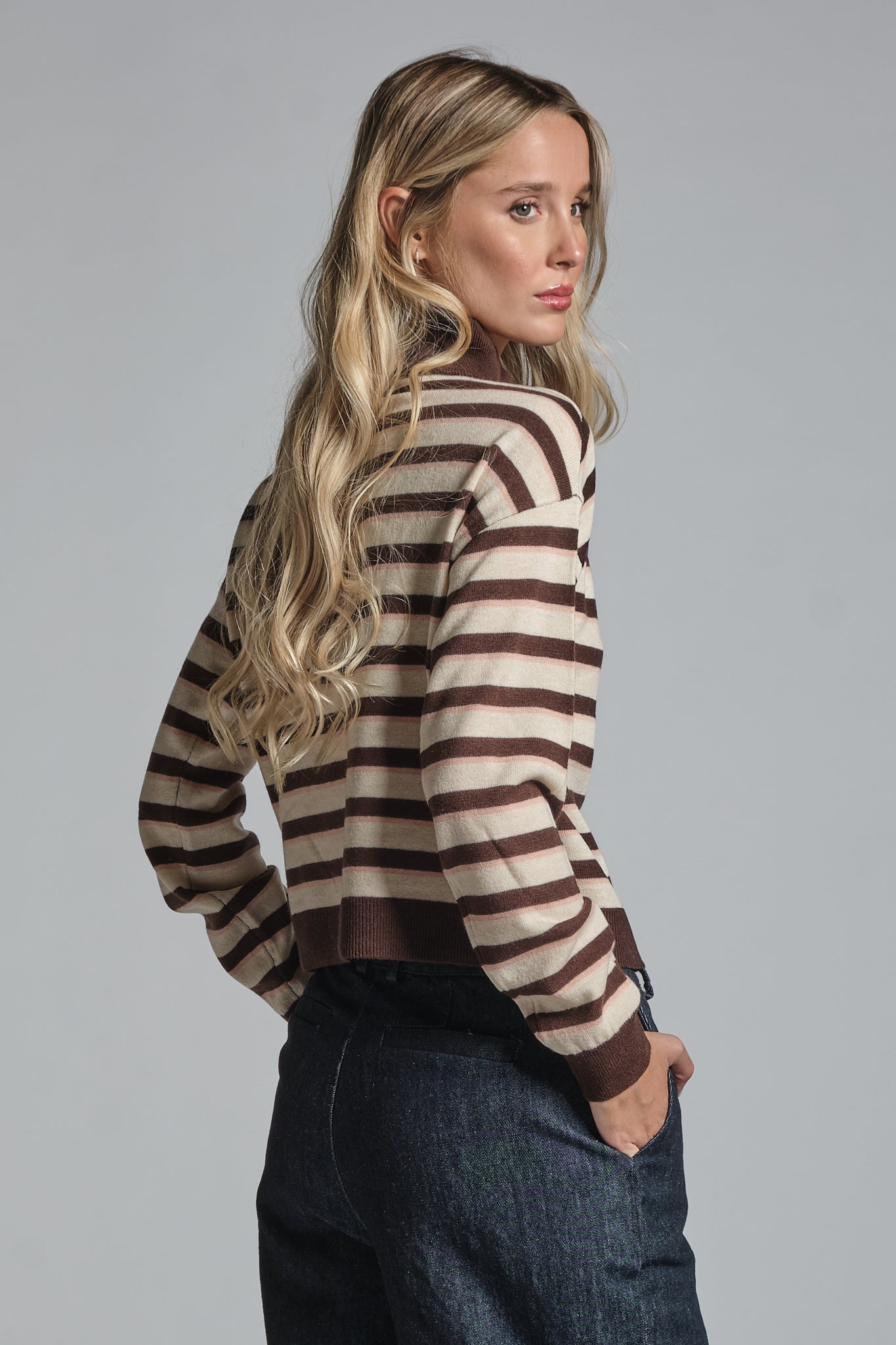 JEANNA SWEATER TURTLE NECK IN WOOL MERCERIZED