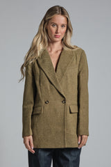 JANET BLAZER 2 BUTTON IN MIXED WOOL