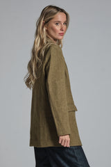 JANET BLAZER 2 BUTTON IN MIXED WOOL