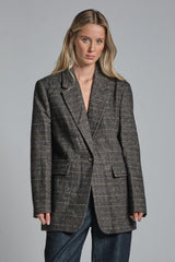 JULIA BLAZER 1 BUTTON IN MIXED WOOL