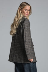 JULIA BLAZER 1 BUTTON IN MIXED WOOL