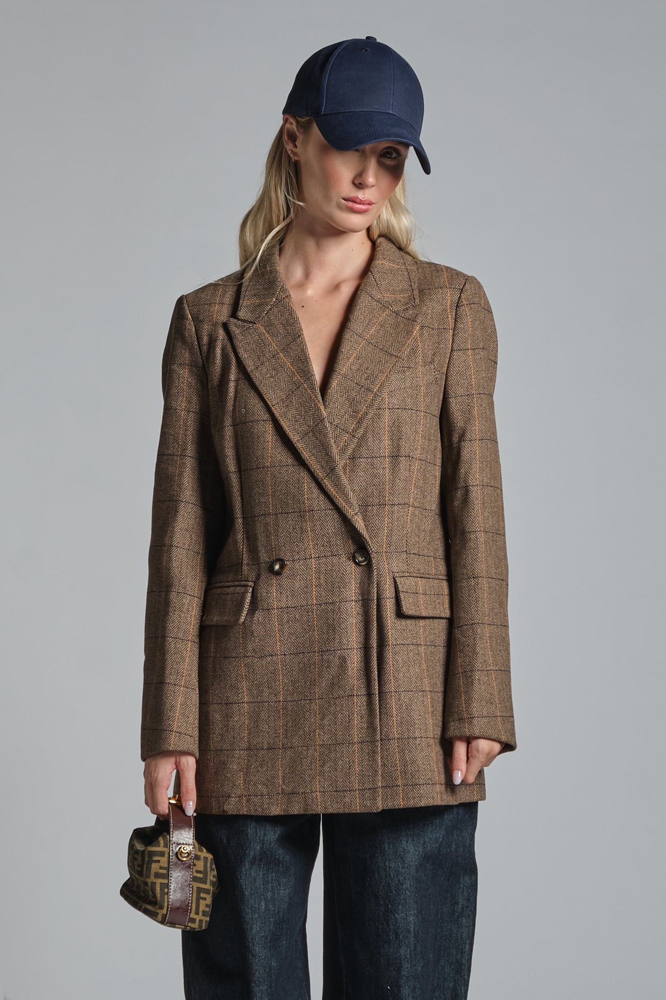 JANET BLAZER 2 BUTTON IN MIXED WOOL