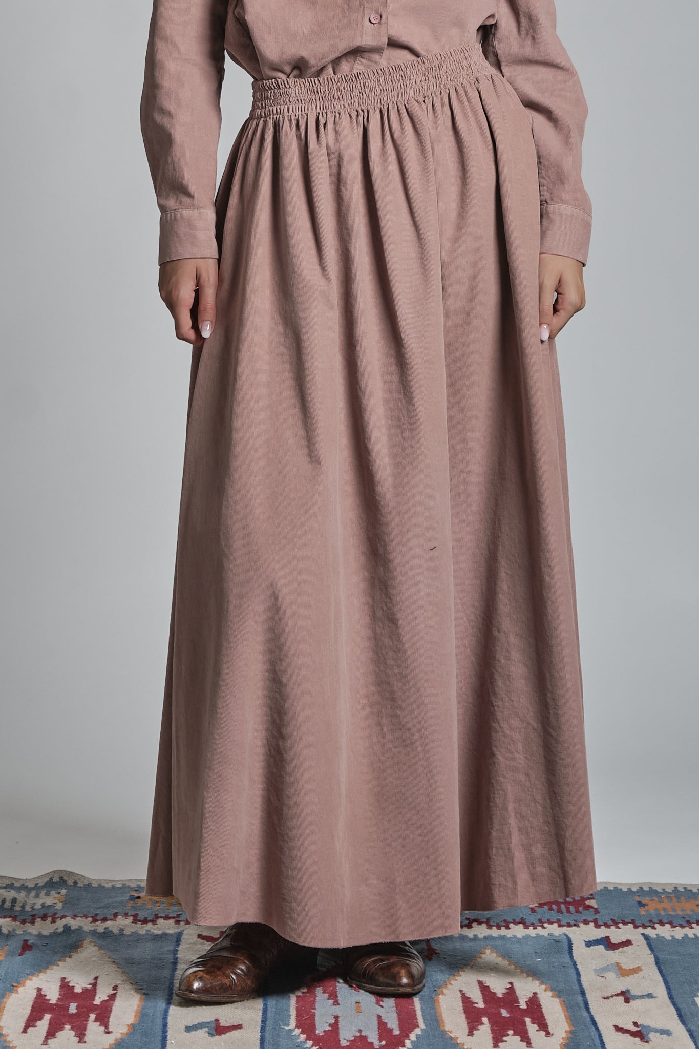 DELPHINE LONG SKIRT IN CORDUROY