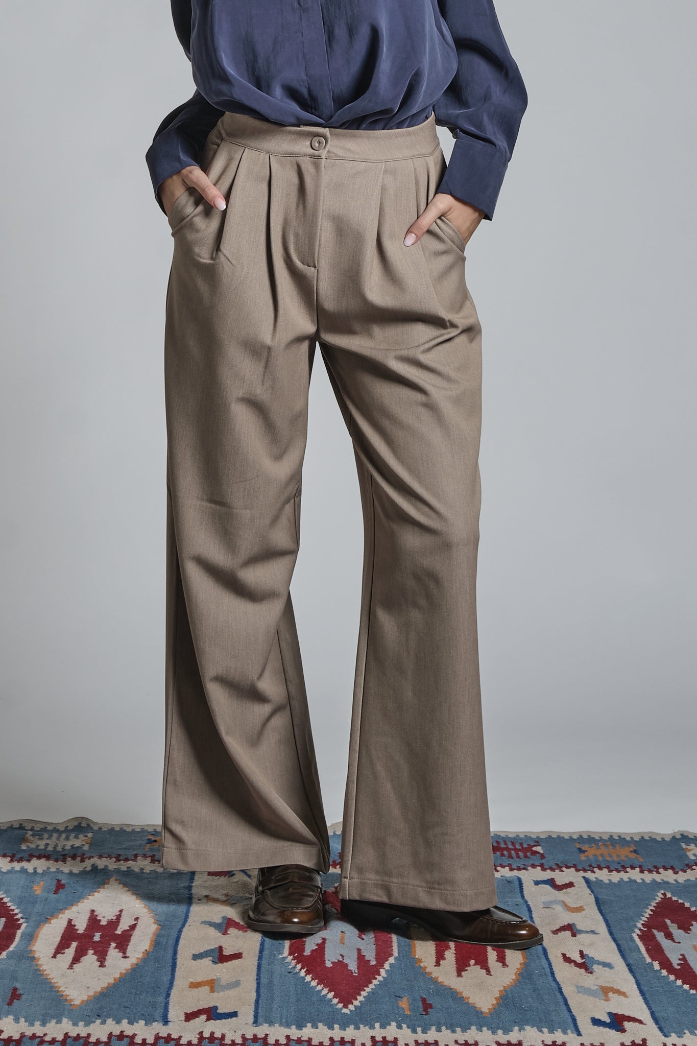 PEACE CHINO LONG IN MIXED VISCOSE