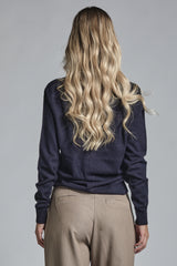 SILVY V NECK IN WOOL MERCERIZED